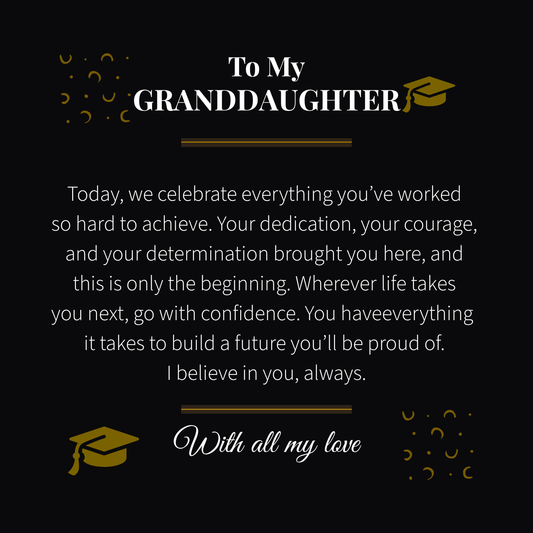 Custom Name Necklace – Graduation Cap Edition | Personalized Graduation Gift for Granddaughter