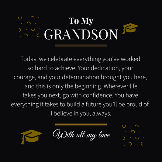 Custom Name Necklace – Graduation Cap Edition | Personalized Graduation Gift for Grandson