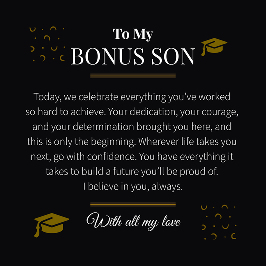 Custom Name Necklace – Graduation Cap Edition | Personalized Graduation Gift for Bonus Son