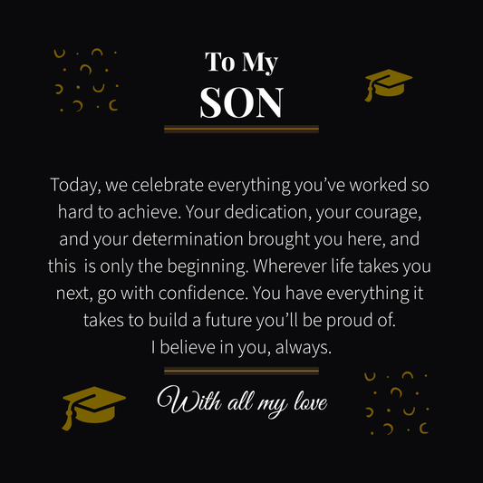 Custom Name Necklace – Graduation Cap Edition | Personalized Graduation Gift for Son