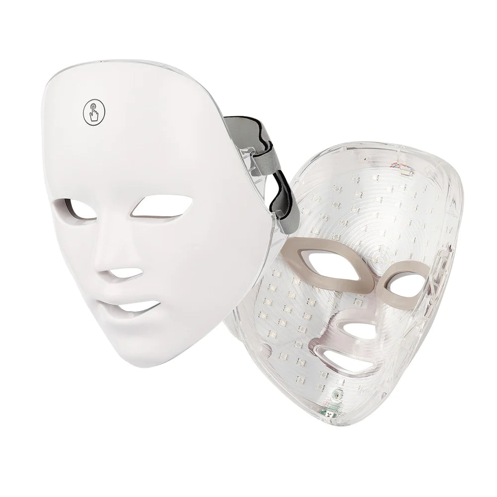 “LED light therapy facial mask with multi‑color skin treatment modes, designed for at‑home rejuvenation, smoothing, and brightening.”
