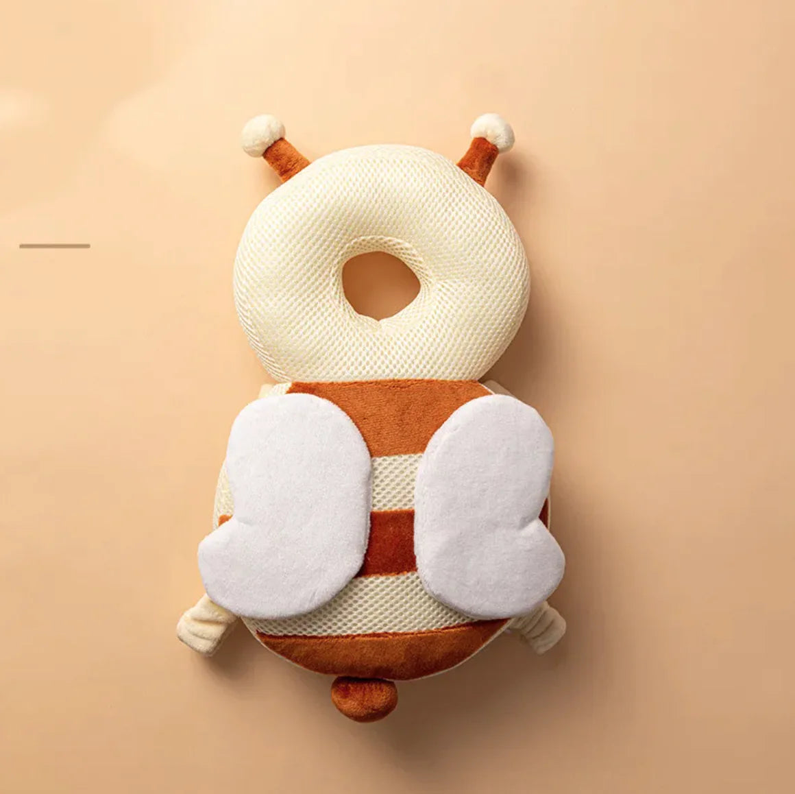 “Bee‑shaped toddler head protection pad with soft, plush cushioning and breathable design for protecting little ones during falls.”