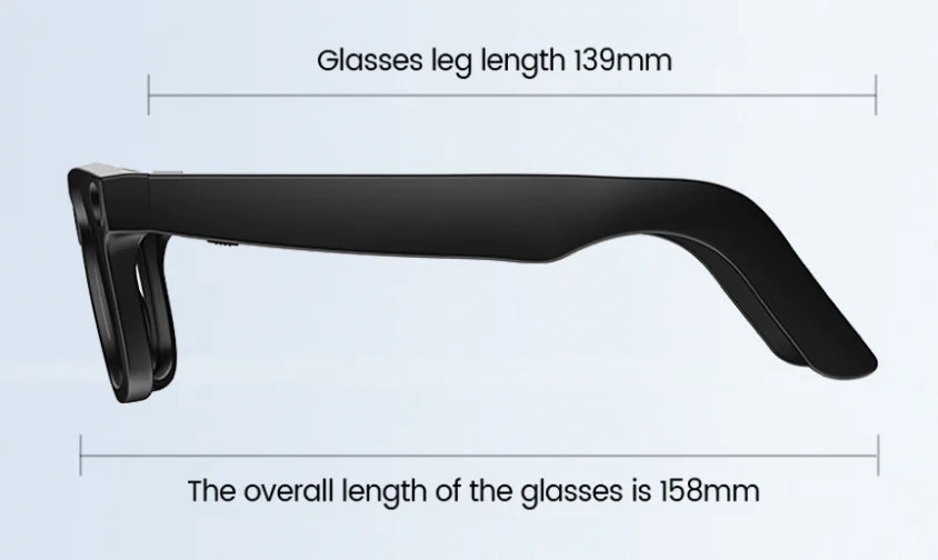 “AI smart glasses with built‑in HD camera, touch controls, and lightweight frame, designed for hands‑free video, photos, and smart features.”