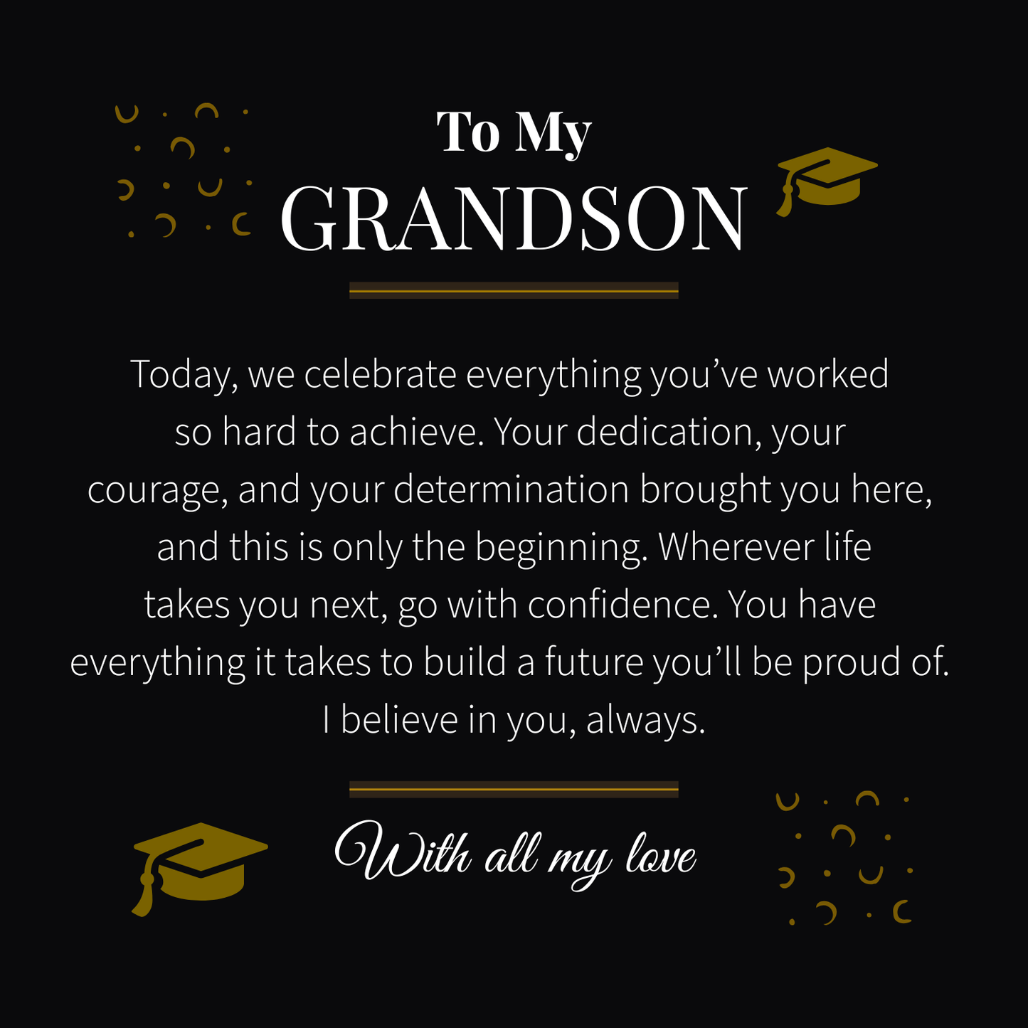 Custom Name Necklace – Graduation Cap Edition | Personalized Graduation Gift for Grandson