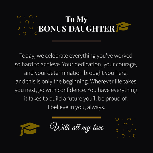 Custom Name Necklace – Graduation Cap Edition | Personalized Graduation Gift for Bonus Daughter