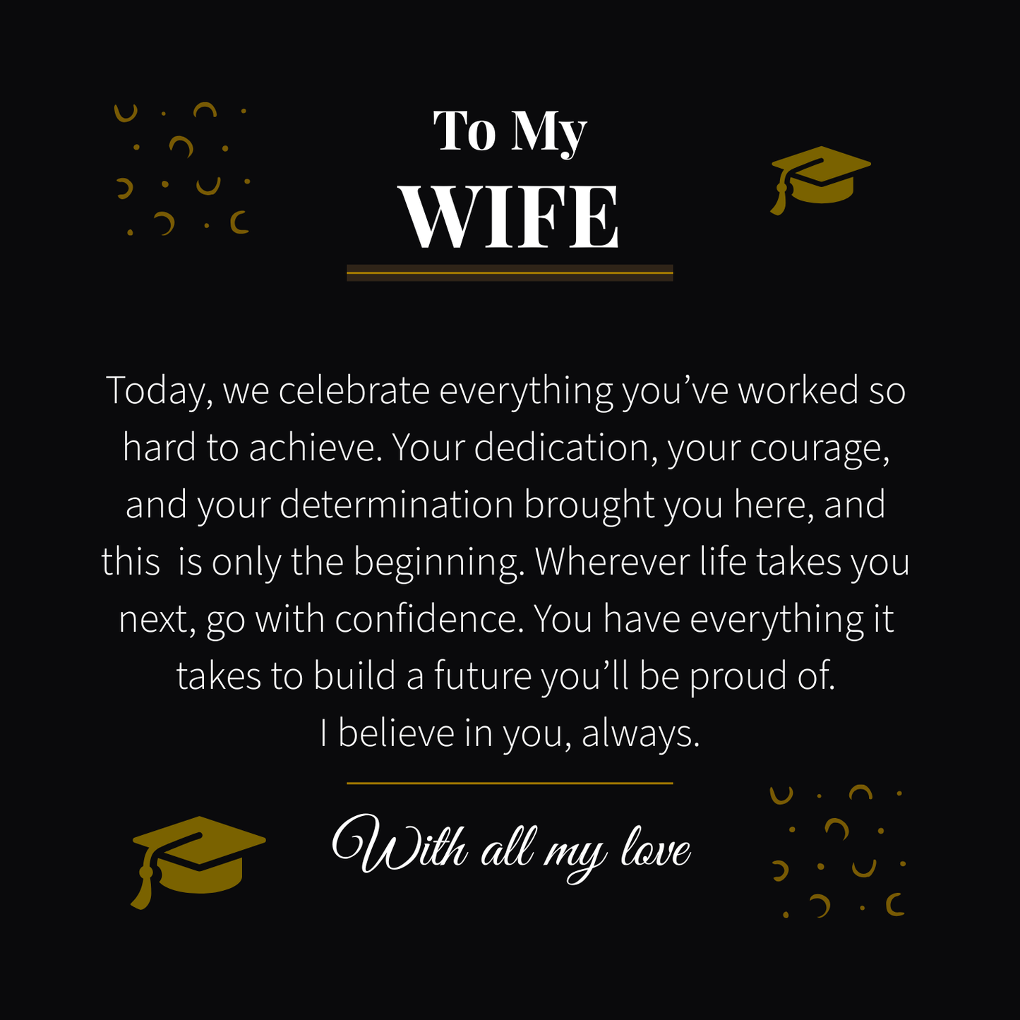 To My Wife – Love Knot Necklace & Earring Set | Graduation Gift of Love, Pride & Support