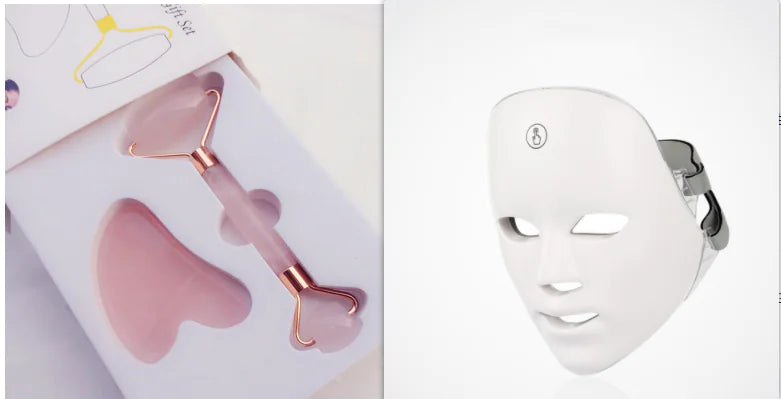 “LED light therapy facial mask with multi‑color skin treatment modes, designed for at‑home rejuvenation, smoothing, and brightening.”