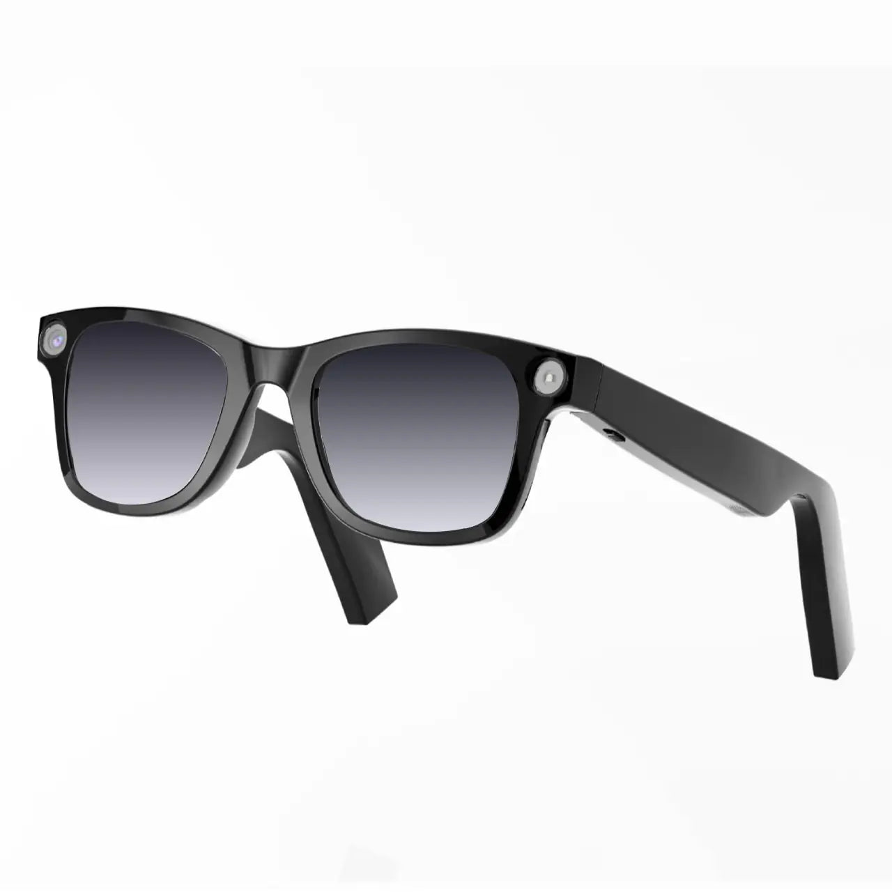 “AI smart glasses with built‑in HD camera, touch controls, and lightweight frame, designed for hands‑free video, photos, and smart features.”