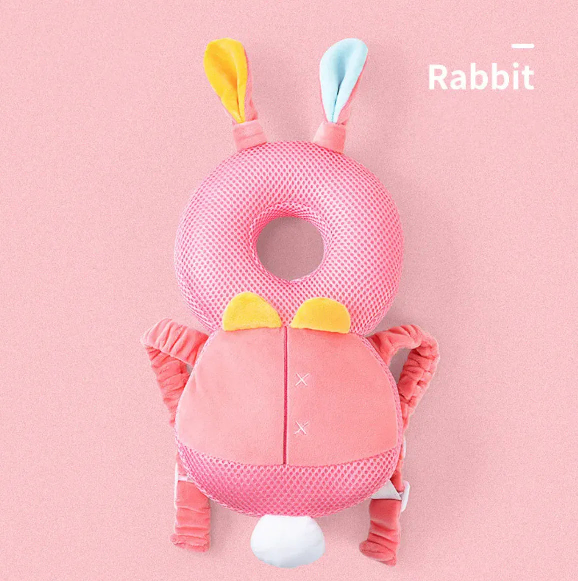 “Rabbit‑shaped toddler head protection pad with soft, plush cushioning and breathable design for protecting little ones during falls.”