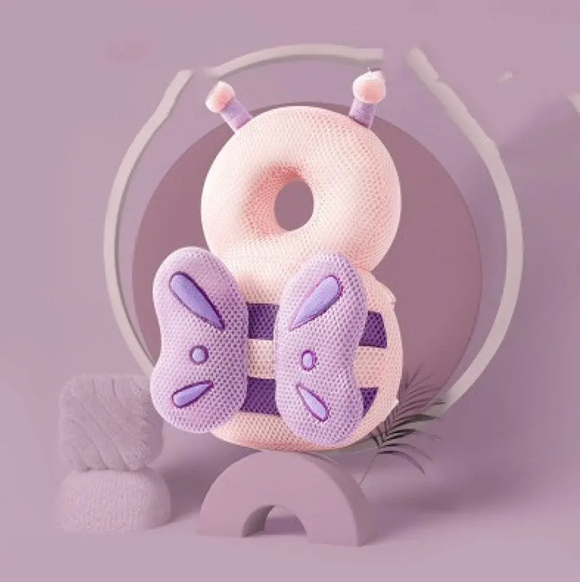 “Butterfly‑shaped toddler head protection pad with soft, plush cushioning and breathable design for protecting little ones during falls.”