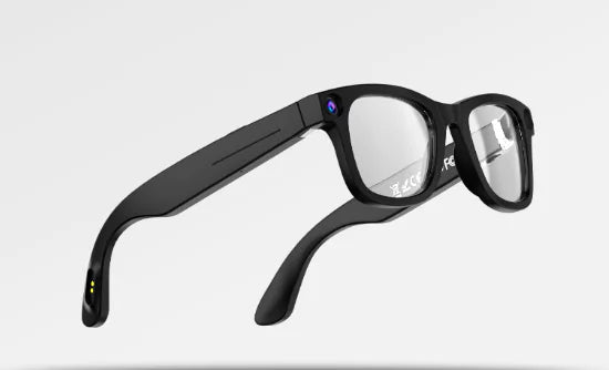 “AI smart glasses with built‑in HD camera, touch controls, and lightweight frame, designed for hands‑free video, photos, and smart features.”
