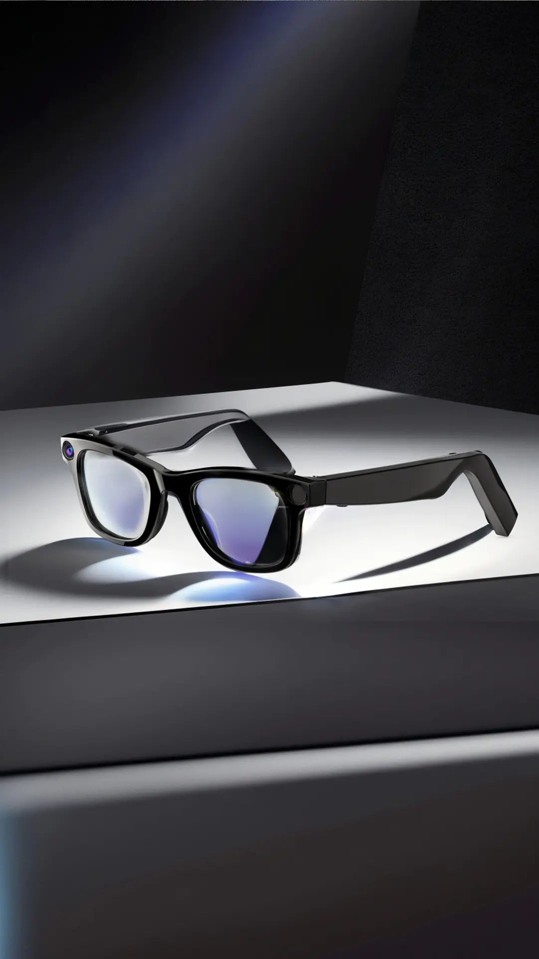 “AI smart glasses with built‑in HD camera, touch controls, and lightweight frame, designed for hands‑free video, photos, and smart features.”